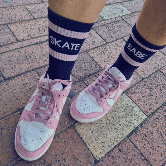 Skate Babe Mid High Skate Socks