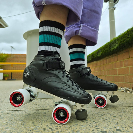 Team Teal Mid High Skate Socks