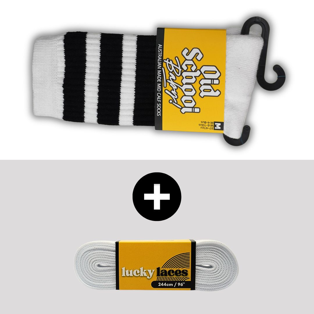 Laces and Socks Combo - White