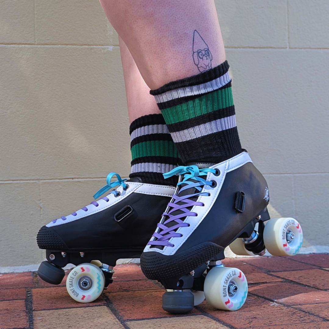 Lucky Laces Aqua Purple Duet Ombre Fade Roller Skate Laces 72" (183cm)