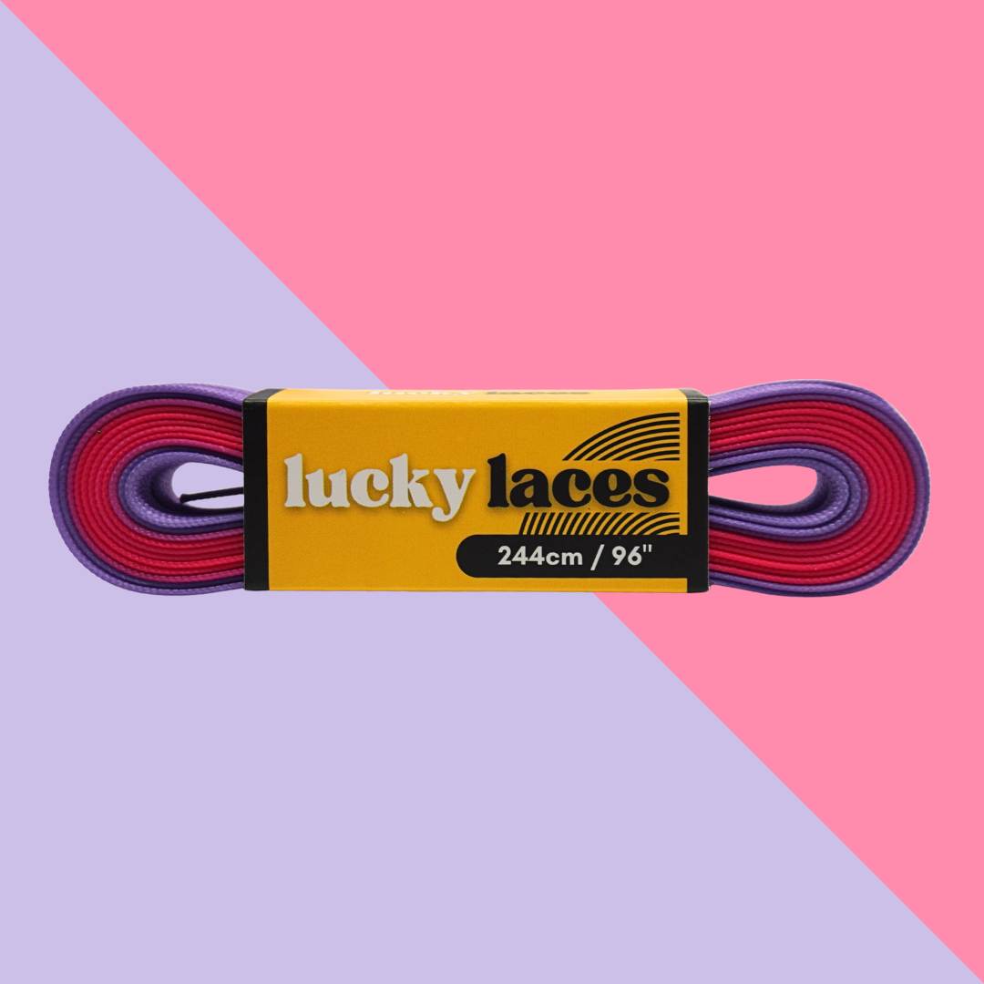 Lucky Laces Pink Purple Duet Laces 54" (137cm), 72" (183cm), 96" (244cm) 