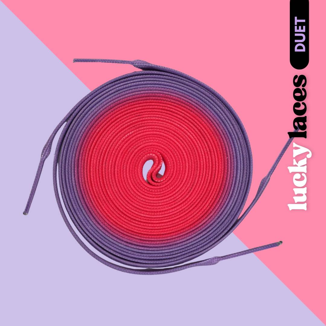 Lucky Laces Pink Purple Duet Laces 54" (137cm), 72" (183cm), 96" (244cm) 