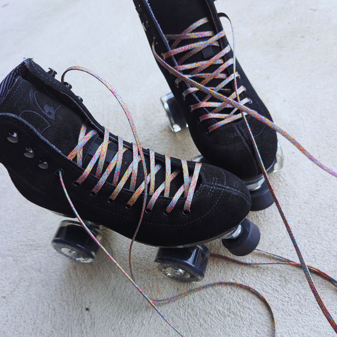 Lucky Laces Rainbow Glitter Rollerskate Laces 96" (244cm) 