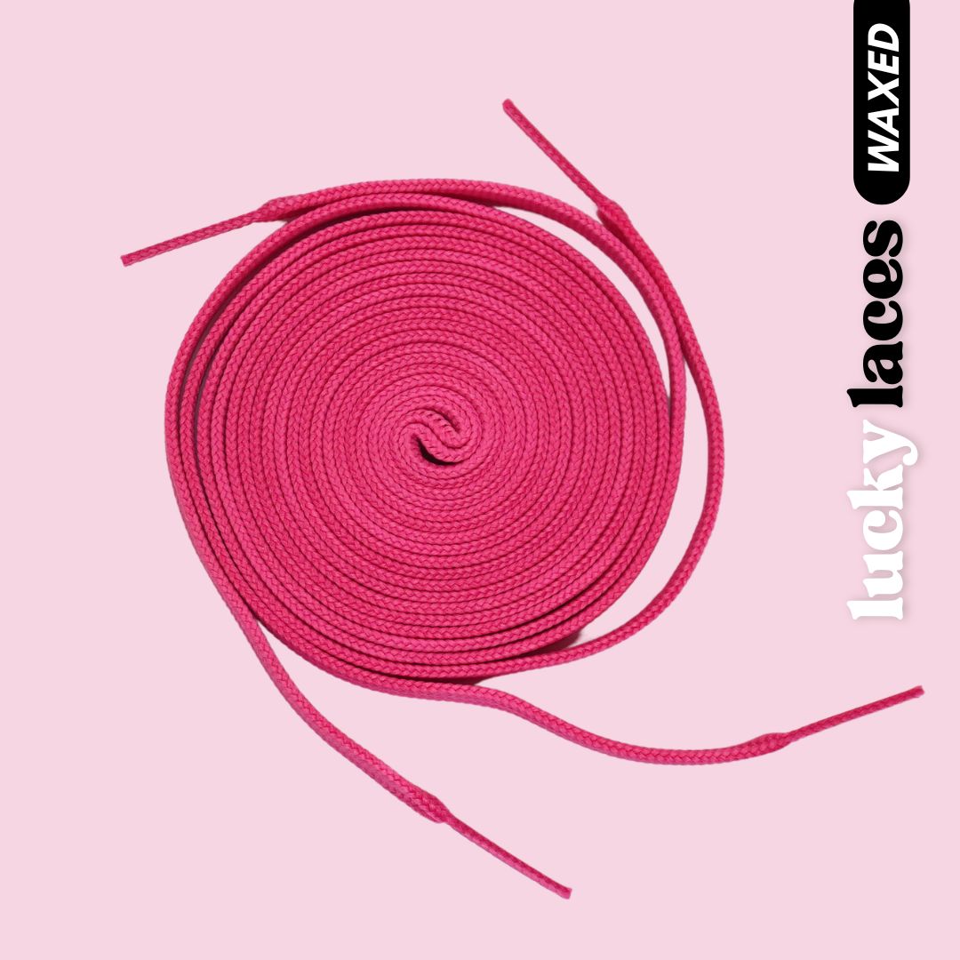 Lucky Laces Pink Pony Waxed Laces 54" (137cm), 72" (183cm), 96" (244cm) 