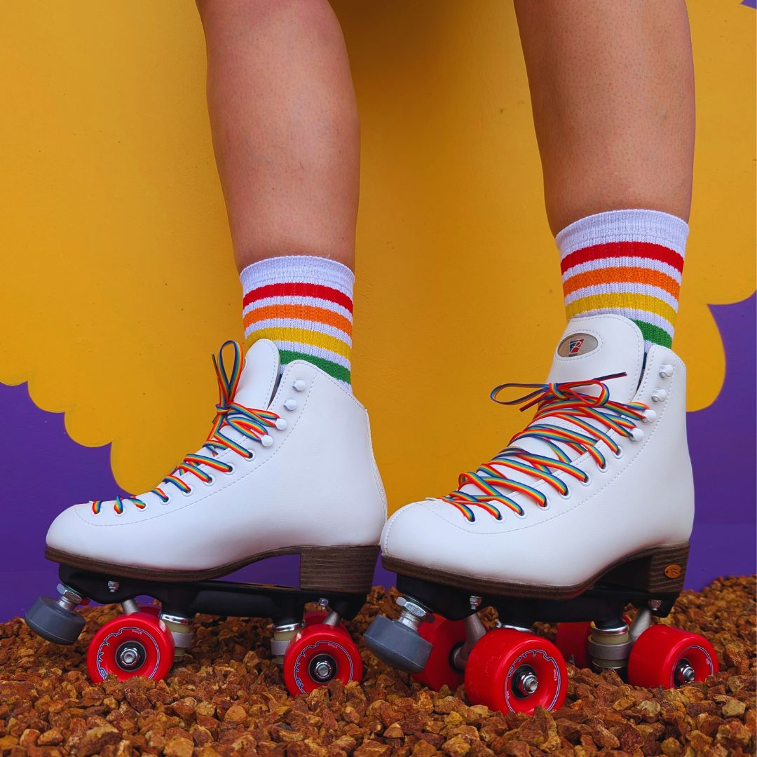 Lucky Laces Rainbow Bright Skate Laces Roller Skate Laces 96" (244cm)