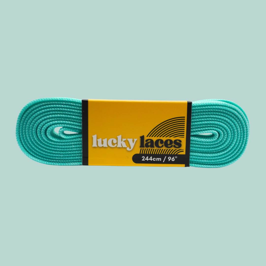 Lucky Laces Aqua Coast Waxed Laces 54" (137cm), 72" (183cm), 96" (244cm) 