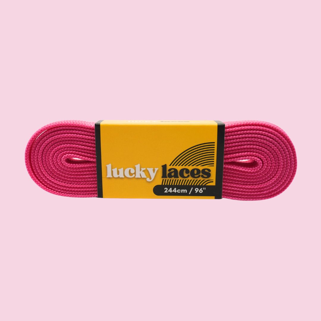 Lucky Laces Pink Pony Waxed Laces 54" (137cm), 72" (183cm), 96" (244cm) 