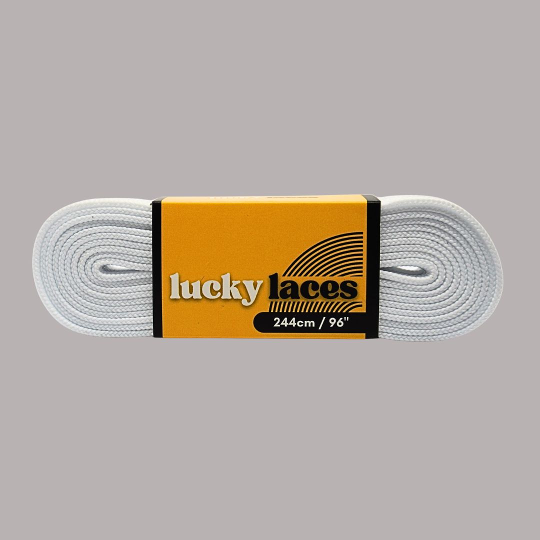 Lucky Laces White Cloud Waxed Laces 54" (137cm), 72" (183cm), 96" (244cm) 
