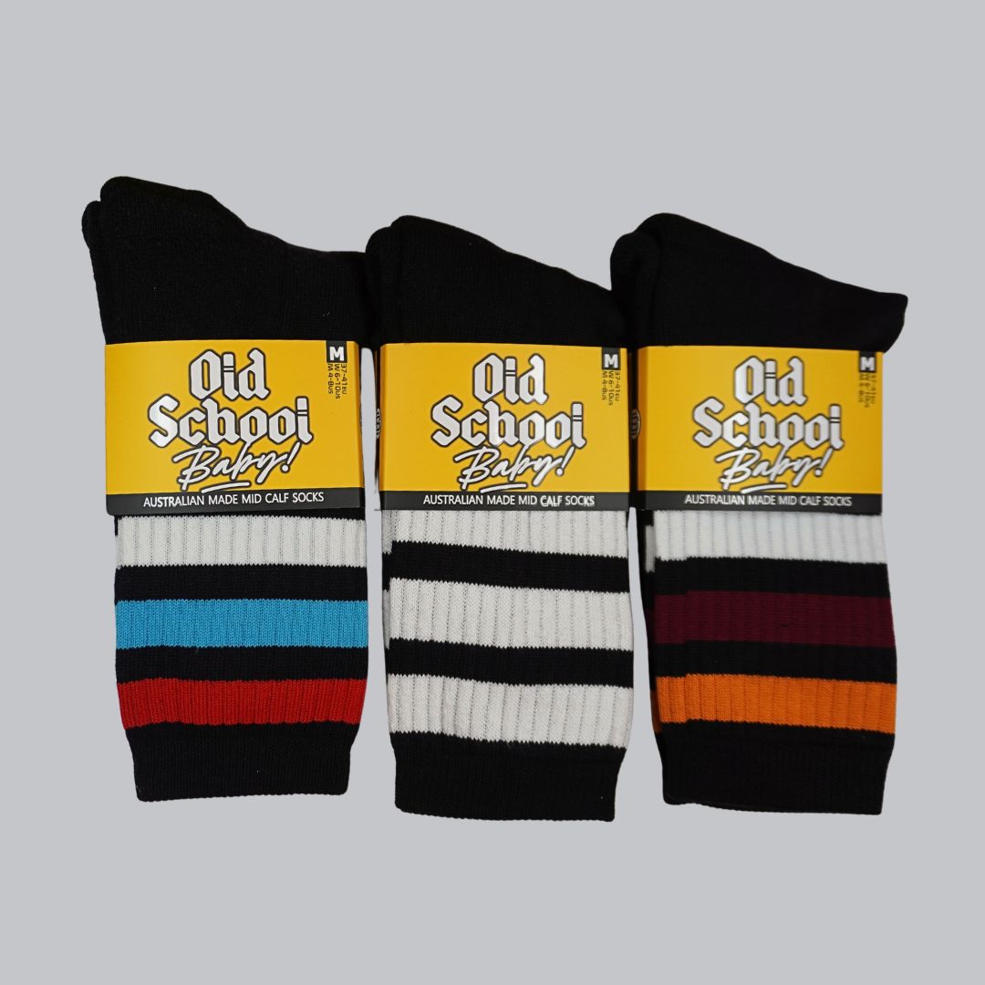 Old School Baby! My Hero Skate Socks - 3 Pack