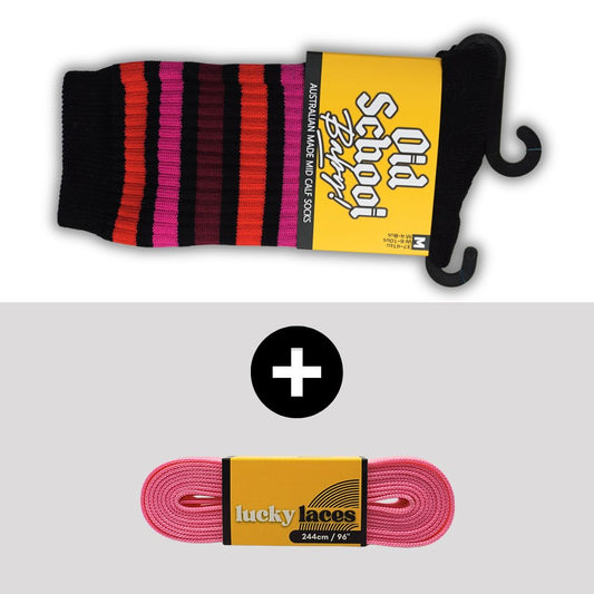 Laces and Socks Combo - Pink