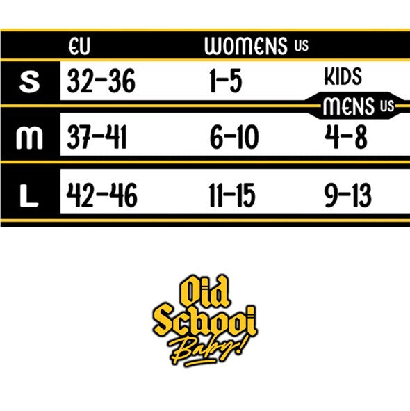 Old School Baby Socks Size Chart EU UK US