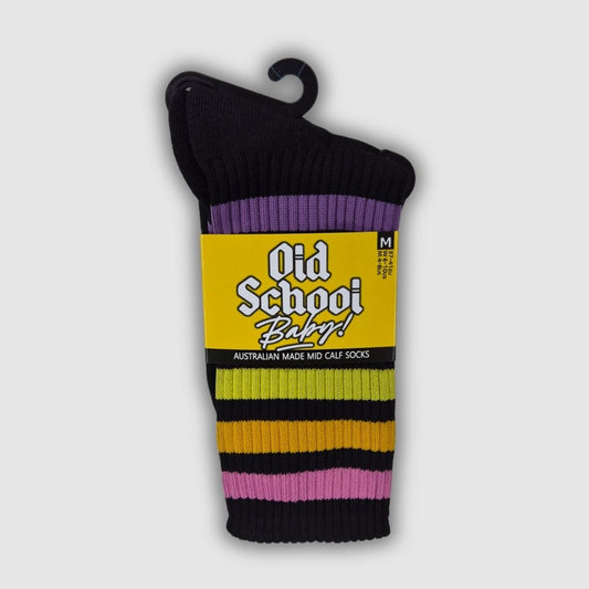 Pastel Rainbow Mid High Skate Socks