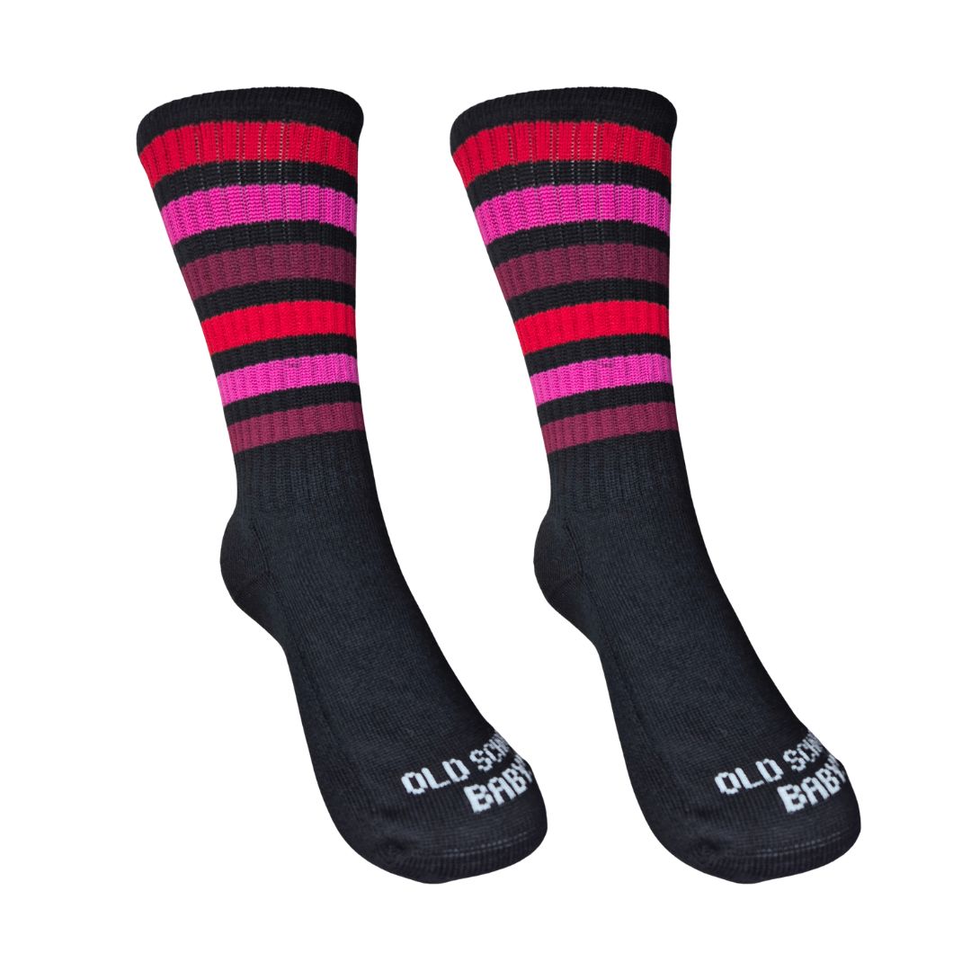 Raspberry Ripple V2 Mid High Skate Socks