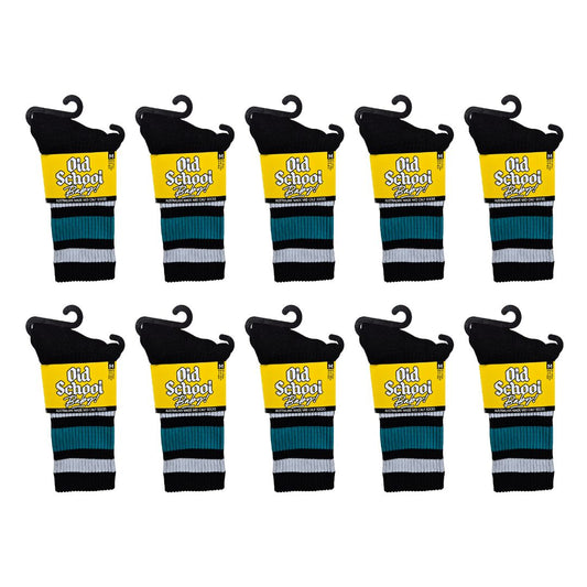 Team Teal Mid High Skate Socks - 10 Pack