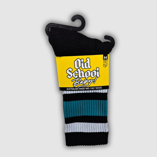 Team Teal Mid High Skate Socks - 10 Pack